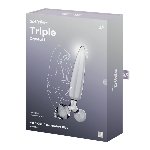 Тристоронній скляний дилдо Satisfyer Triple Crystal 1 Transparent - мініатюра 5