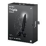 Тристоронній скляний дилдо Satisfyer Triple Crystal 1 Black - мініатюра 5