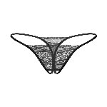 Набір трусиків з доступом Obsessive Bianca 2-pack crotchless thong S/M - мініатюра 6