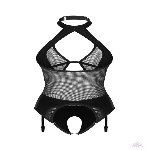 Боді Obsessive Dominna crotchless teddy S/M - мініатюра 3