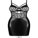 Сорочка Obsessive Dominna chemise & thong 2XL/3XL - мініатюра 3