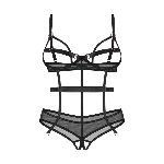 Боді Obsessive Euridia crotchless teddy XL/2XL - мініатюра 4