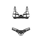 Комплект Obsessive Euridia 2-pcs crotchless set XL/2XL - мініатюра 4