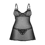 Сорочка Obsessive Euridia chemise & tanga M/L - мініатюра 2