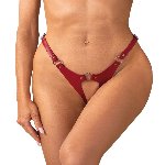 Трусики Obsessive Inferro crotchless thong S/M/L - мініатюра 2