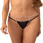 Прикраса-трусики Obsessive Lyxa jewelry crotchless panties - мініатюра 1