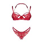 Комплект Obsessive Matildea 2-pcs crotchless set L/XL - мініатюра 3