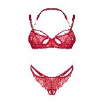 Комплект Obsessive Matildea 2-pcs crotchless set 2XL/3XL - мініатюра 2