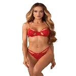Комплект Obsessive Matildea 2-pcs crotchless set 2XL/3XL - мініатюра 1
