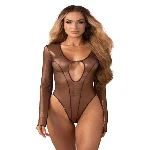 Боді Obsessive Soranna long-sleeved teddy S/M - мініатюра 1