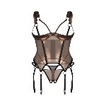 Корсет Obsessive Soranna cupless corset & crotchless thong S/M - мініатюра 4