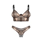Комплект Obsessive Soranna top & crotchless thong S/M - мініатюра 4