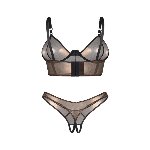 Комплект Obsessive Soranna top & crotchless thong 2XL/3XL - мініатюра 5