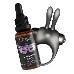 Набір Orgie Orgasmic Bunny: збуджувальні краплі та ерекційне віброкільце - мініатюра 2