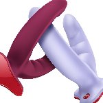 Подвійний фалоімітатор Fun Factory RYDE Wine Red, гнучкі стовбури, присоска - мініатюра 5
