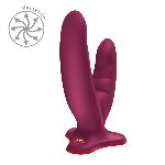 Подвійний фалоімітатор Fun Factory RYDE Wine Red, гнучкі стовбури, присоска - мініатюра 3