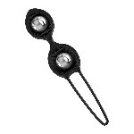 Вагінальні кульки Fun Factory SMARTBALLS DUO Black, 2 шт, діаметр 3,2 та 3,6 см - мініатюра 5