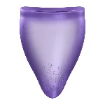 Менструальна чаша Fun Factory FUN CUP SIZE B Black Currant, багаторазова, діаметр 4,3 см, об’єм 30 мл - мініатюра 1