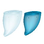 Набір менструальних чаш Fun Factory FUN CUP EXPLORE KIT, 2 шт, Multicolored Turquoise, об’єми 20 та 30 мл - мініатюра 2