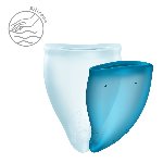 Набір менструальних чаш Fun Factory FUN CUP EXPLORE KIT, 2 шт, Multicolored Turquoise, об’єми 20 та 30 мл - мініатюра 4