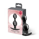 Анальні кульки Fun Factory B BALLS DUO Black, ефект вібрації, діаметр 3,2 та 3,6 см - мініатюра 3