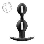 Анальні кульки Fun Factory B BALLS DUO Black, ефект вібрації, діаметр 3,2 та 3,6 см - мініатюра 1