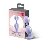 Анальні кульки Fun Factory B BALLS DUO Purple, ефект вібрації, діаметр 3,2 та 3,6 см - мініатюра 3