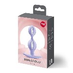 Анальні кульки Fun Factory B BALLS DUO Purple, ефект вібрації, діаметр 3,2 та 3,6 см - мініатюра 4
