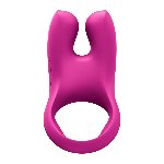 Ерекційне віброкільце з подвійною стимуляцією клітора Fun Factory NŌS CLASSIC Magenta, 2 мотори - мініатюра 3