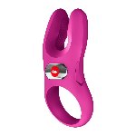 Ерекційне віброкільце з подвійною стимуляцією клітора Fun Factory NŌS PRO Magenta, 2 мотори - мініатюра 2
