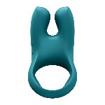Ерекційне віброкільце з подвійною стимуляцією клітора Fun Factory NŌS CLASSIC Bottle Green, 2 мотори - мініатюра 4