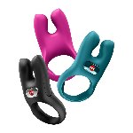Ерекційне віброкільце з подвійною стимуляцією клітора Fun Factory NŌS CLASSIC Black, 2 мотори - мініатюра 9