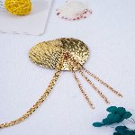 Пестис-сердечка з пензликами та чокером JSY Nipple Sticker RT236114 Golden - мініатюра 3