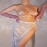 Пестис-сердечка з пензликами та чокером JSY Nipple Sticker AC8016 Gold - мініатюра 3