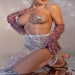 Пестис-сердечка з пензликами та чокером JSY Nipple Sticker AC8021 Sliver - мініатюра 2