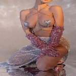 Пестис-сердечка з пензликами та чокером JSY Nipple Sticker AC8021 Sliver - мініатюра 3