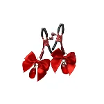 Затискачі для сосків з регулюванням Art of Sex - Flirty Bow, колір червоний - мініатюра 1