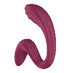 Вагінально-кліторальний вібратор Satisfyer G for Goddess 3 Wine Red, 2 мотори - мініатюра 2