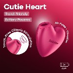 Вакуумний стимулятор-серце з вібрацією Satisfyer Cutie Heart Battery Series - мініатюра 6