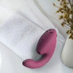 Подвійний вакуумний кліторальний стимулятор з вібрацією Womanizer Next Duo - Dusky Pink - мініатюра 18