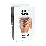 Спідниця з перлин Art of Sex - Jasmine, колір білий, розмір XS-2XL - мініатюра 3