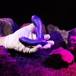 Анальна вібропробка з пульсацією Hueman - Galaxy Tapping Buttplug - мініатюра 10