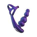 Анальний вібратор з ерекційним кільцем Hueman - Stellar Force Anal Beads with Cockring - мініатюра 1