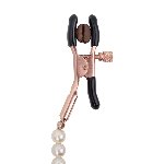 Затискачі для сосків з перлинним ланцюжком Rosy Gold - Nipple Clamps Pearls - мініатюра 4