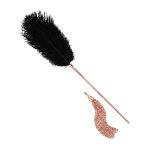 Лоскітка з металевим флогером Rosy Gold - Feather Tickler & Whip - мініатюра 2