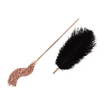 Лоскітка з металевим флогером Rosy Gold - Feather Tickler & Whip - мініатюра 1