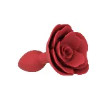 Силіконова анальна пробка Lux Active с розой - Red Rose Silicone Anal Plug - мініатюра 1