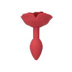 Силіконова анальна пробка Lux Active с розой - Red Rose Silicone Anal Plug - мініатюра 2