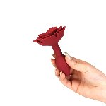 Силіконова анальна пробка Lux Active с розой - Red Rose Silicone Anal Plug - мініатюра 3