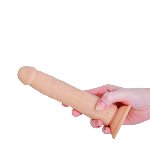 Фалоімітатор з ротацією та пульсацією Naked ADDICTION 8″ Rotating & Thrusting Dong - Vanilla - мініатюра 8